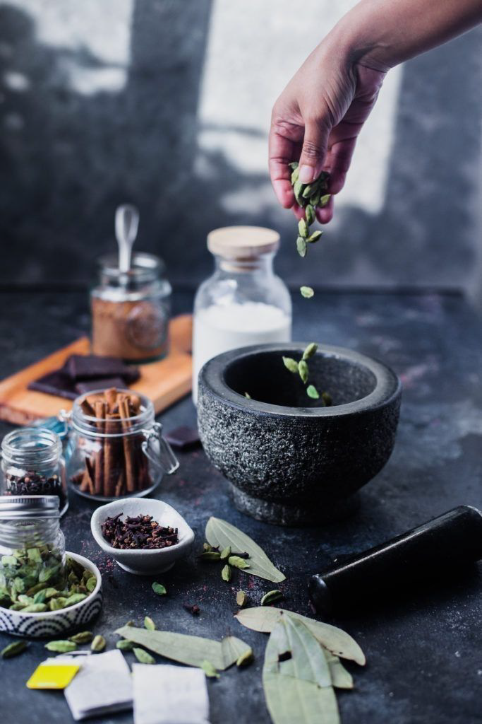 Preparación sensorial con plantas